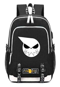 wanhongyue souleater anime rucksack schoolbag laptop backpack with usb charging port and headphone jack /5