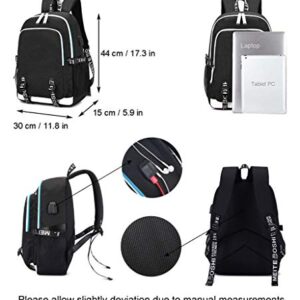 WANHONGYUE SOULEATER Anime Rucksack Schoolbag Laptop Backpack with USB Charging Port and Headphone Jack /5