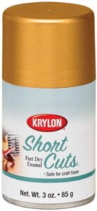 krylon kscs029 short cuts aerosol spray paint, gold leaf, 3 ounce