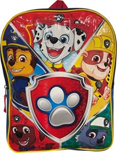 paw patrol 15″ school backpack (blue-red)