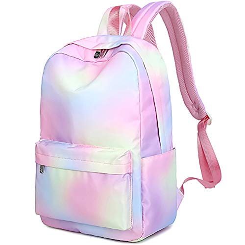 Xinveen Rainbow Laptop Backpack Kids School Bag Gift for Teen Girls Womens