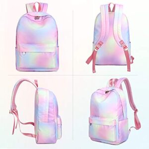 Xinveen Rainbow Laptop Backpack Kids School Bag Gift for Teen Girls Womens