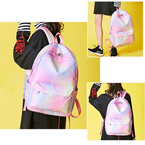 Xinveen Rainbow Laptop Backpack Kids School Bag Gift for Teen Girls Womens