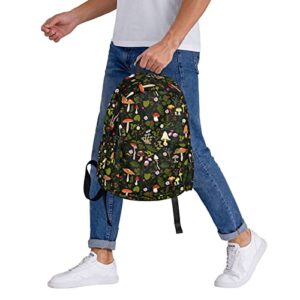 Mushrooms Fungi Nature Stylish Backpack With Adjustable Padded Shoulder Straps Daypacks For College Travel One Size