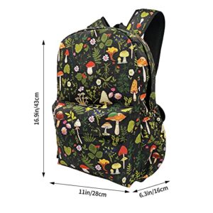 Mushrooms Fungi Nature Stylish Backpack With Adjustable Padded Shoulder Straps Daypacks For College Travel One Size