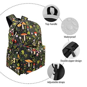 Mushrooms Fungi Nature Stylish Backpack With Adjustable Padded Shoulder Straps Daypacks For College Travel One Size