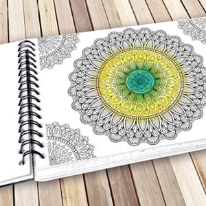 ColorIt Mandalas to Color Volume IV Coloring Book for Adults Relaxation, 50 Single-Sided Designs, Thick Smooth Paper, Spiral Binding, USA Printed, Lay Flat Hardback Book Covers, Ink Blotter Paper