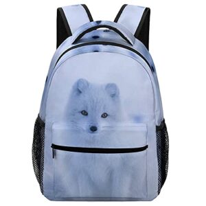 funnystar arctic fox travel backpack casual sports bag oxford cloth suitable for study shopping traveling camping, white-style1, one size, (funnystar)