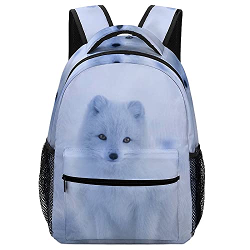 FunnyStar Arctic Fox Travel Backpack Casual Sports Bag Oxford cloth suitable For Study Shopping traveling camping, White-style1, One Size, (FunnyStar)