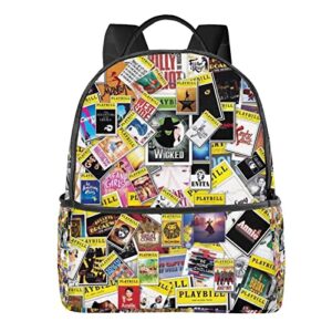 large capacity school bags broadway musicals collage backpack college computer bag daypacks