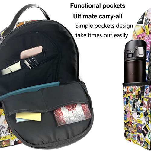 Large Capacity School Bags Broadway Musicals Collage Backpack College Computer Bag Daypacks