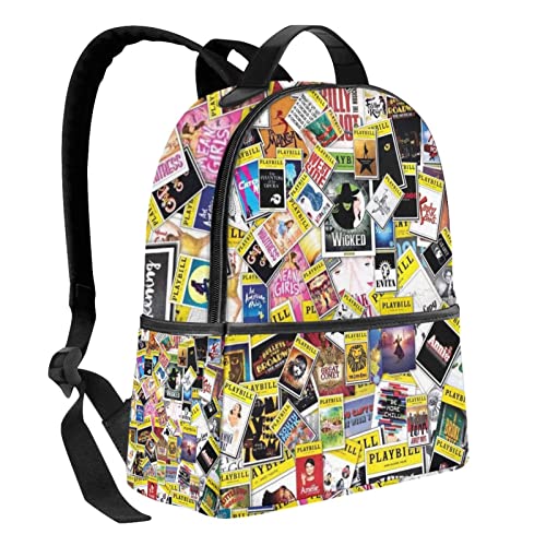 Large Capacity School Bags Broadway Musicals Collage Backpack College Computer Bag Daypacks