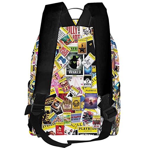 Large Capacity School Bags Broadway Musicals Collage Backpack College Computer Bag Daypacks