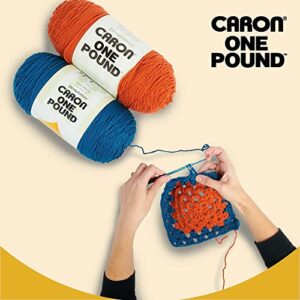 Caron One Pound White Yarn - 2 Pack of 454g/16oz - Acrylic - 4 Medium (Worsted) - 812 Yards - Knitting/Crochet