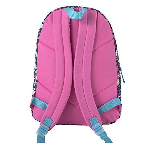 MADISON & DAKOTA Reversible Glitter Sequin Backpacks for Girls and Women, with Padded Back and Adjustable Straps (Flowers)