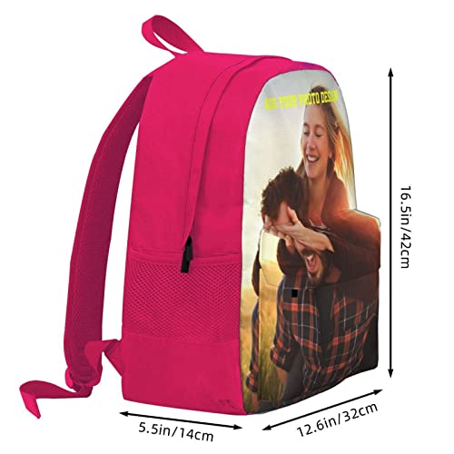 Custom Personalized Text Picture Backpack, Customize Travel Backpack for Men Women, Custom Learning Schoolbag for Boy Gir