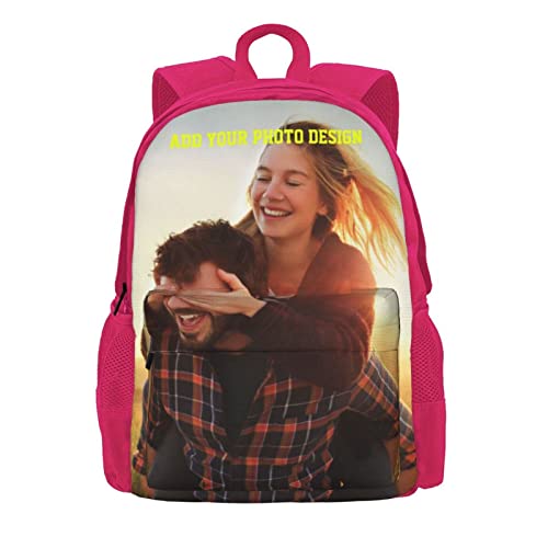 Custom Personalized Text Picture Backpack, Customize Travel Backpack for Men Women, Custom Learning Schoolbag for Boy Gir