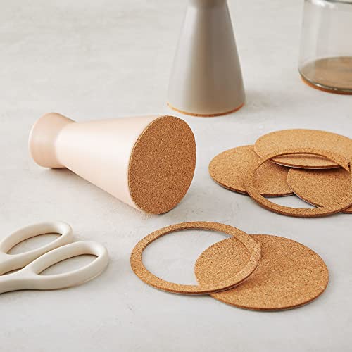 50 Sheets Self-Adhesive Cork Coaster Backing, Round 3.5 Inch Circles for DIY Crafts