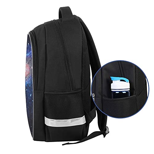 Dolphin 3D Print Luminous Blue Laptop Backpack for School, Large Capacity Lightweight Students Bookbag for Boys Girls Kids