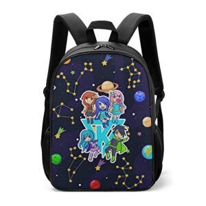 ogvxcja anime cartoon game laptop backpack 17 inch bag waterproof 3d printed kawaii casual bags work bag travel backpacks for men women (a1)