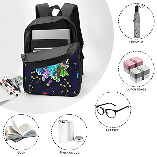 Ogvxcja Anime Cartoon Game Laptop Backpack 17 Inch Bag Waterproof 3D Printed Kawaii Casual Bags Work Bag Travel Backpacks for Men Women (A1)