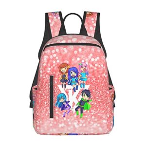 uclipers travel backpack bookbag for women men,the krew its-funneh protagonists poster backpack with multiple zipper pockets, medium size casual daypacks bookbag for teens boys girls college 14.7in