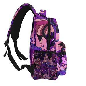 AMRANDOM Casual Bookbag Double Backpack SchoolBag Laptop Outdoor Bookbag for Teens (Mushroom And Butterfly)