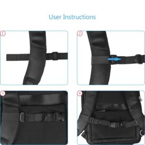 NZII backpack chest straps Adjustable Sternum Strap Chest Belt Backpack with 26.7 in [2 Pack] (1IN*2)