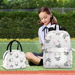 Kigai Dog Backpack for Boys Girls School Travel Back Pack Lightweight Durable Bookbag with Lunch Bag