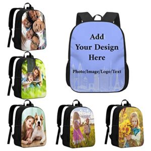 mantou custom backpack personalized photo logo name travel knapsack customized dayback school bag gift for boys girls 10.2”x4”x13”(lxwxh)