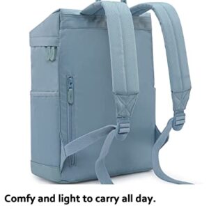 HotStyle ADMETA Casual Daypack College Backpack Aesthetic Bookbag, Pastel Blue