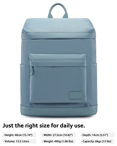 HotStyle ADMETA Casual Daypack College Backpack Aesthetic Bookbag, Pastel Blue