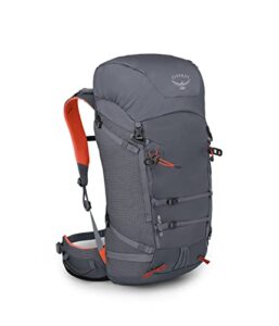 osprey mutant 38 climbing and mountaineering backpack, tungsten grey, small/medium