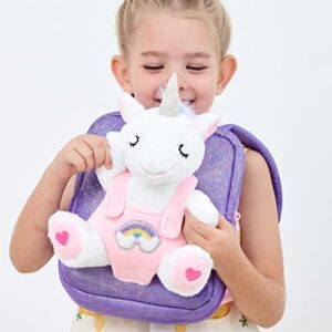 Redeo Unicorn Backpack Unicorns Gifts for Girls Toddler Backpack for 3 Year Old Girl with Unicorn Stuffed Animals Plush Toys for 3 4 5 6 7 Year Old Girl Birthday Gifts