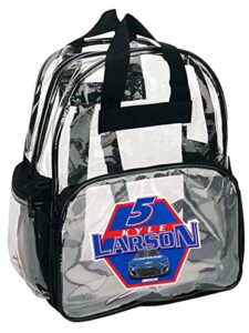 r and r imports nascar #5 kyle larson clear backpack-nascar backpack-new for 2022