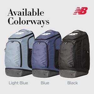 New Balance Sports Backpack, Team Travel Gym Bag for Men and Women, Grey, One Size