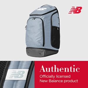 New Balance Sports Backpack, Team Travel Gym Bag for Men and Women, Grey, One Size