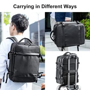 SANWA 15.6-inch Laptop Computer Backpack with USB Charging Port, Water Resistant, Anti Theft Business Briefcases, Shoulder Bag Handbag, Compatible with MacBook Dell Notebook, School, for Men/Women