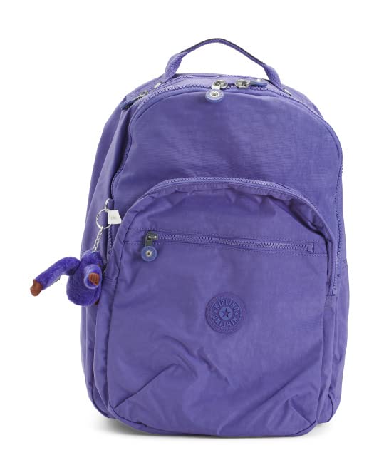 Kipling-Nylon Seoul Large Backpack, Laptop ( EGGPLANT PURPLE)