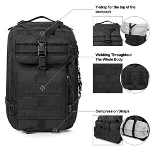 G4Free Tactical Shoulder Backpack Assault Survival Pack Molle Bug Out Bag Rucksack Black 35L