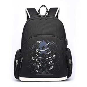 abtxb dbz luminous school backpack reflective backpack for school and sport, multicolor, 18.9 x 14.1x 7.8 inches