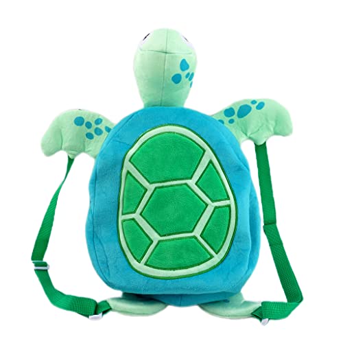 FunnyBuddy Unisex Green Turtle Plush Cute Stylish Animal Backpack 43x30x13CM