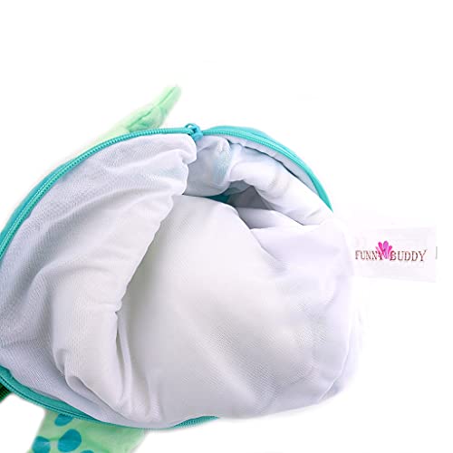 FunnyBuddy Unisex Green Turtle Plush Cute Stylish Animal Backpack 43x30x13CM