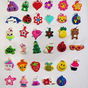 (105pcs) Rubber Loom Band Silicone Charm, Bracelet Charms ,Loom Rubber Bands Charms,Bracelet Pendant,