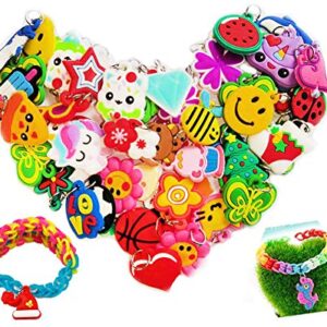 (105pcs) Rubber Loom Band Silicone Charm, Bracelet Charms ,Loom Rubber Bands Charms,Bracelet Pendant,