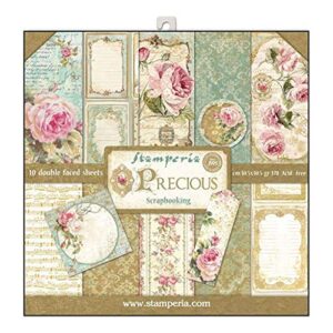 stamperia – 12 x 12 paper pad – precious