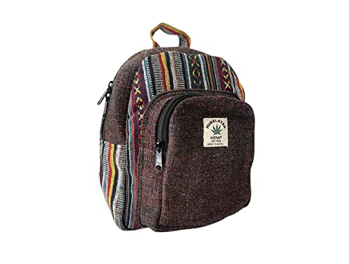 Z ZILLION CRAFT All natural mini Hemp back pack for men and women. 100 % Eco friendly vegan material from Hemp and Gheri. Multi color small size light back pack.