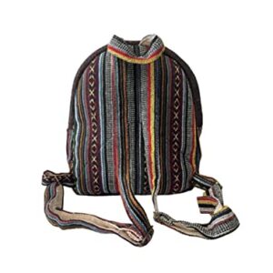 Z ZILLION CRAFT All natural mini Hemp back pack for men and women. 100 % Eco friendly vegan material from Hemp and Gheri. Multi color small size light back pack.