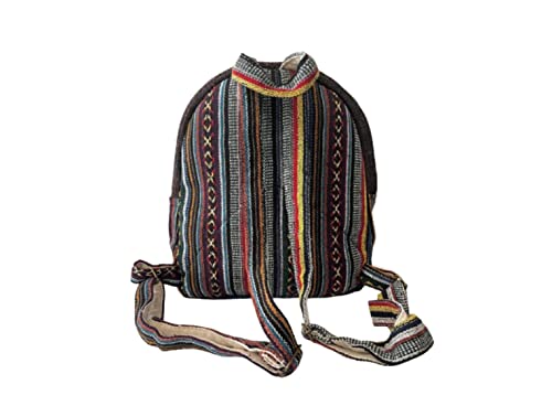 Z ZILLION CRAFT All natural mini Hemp back pack for men and women. 100 % Eco friendly vegan material from Hemp and Gheri. Multi color small size light back pack.