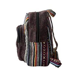 Z ZILLION CRAFT All natural mini Hemp back pack for men and women. 100 % Eco friendly vegan material from Hemp and Gheri. Multi color small size light back pack.